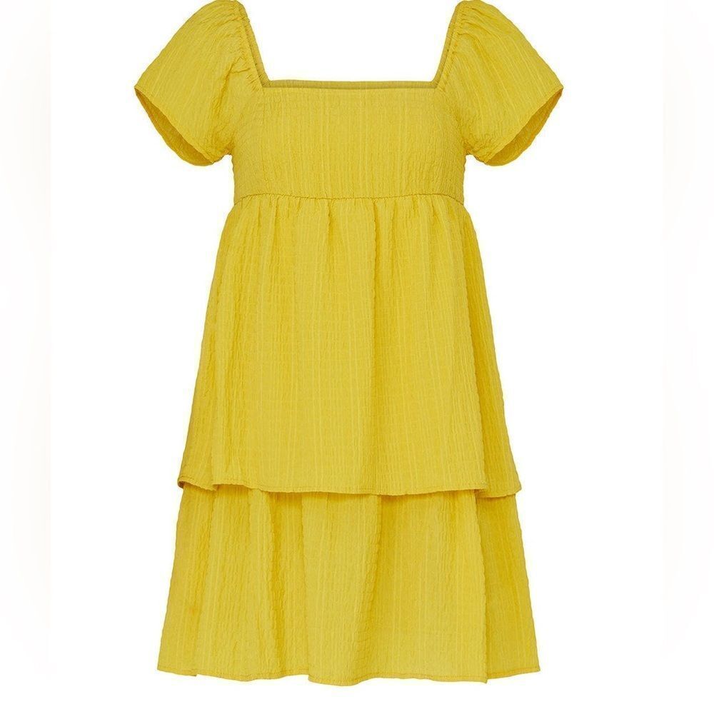 RTR NOW women's Mustard Gold Babydoll Dress size small in golden yellow - Picture 5 of 15